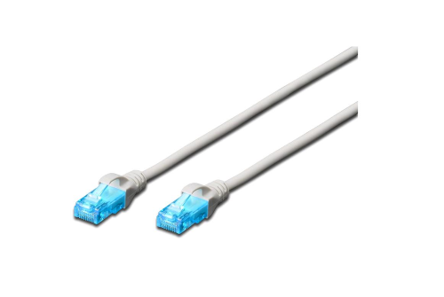 DIGITUS CAVO DI RETE UTP CAT 5E 2 X M RJ-45 NON SCHERMATO 20 MT GRIGIO